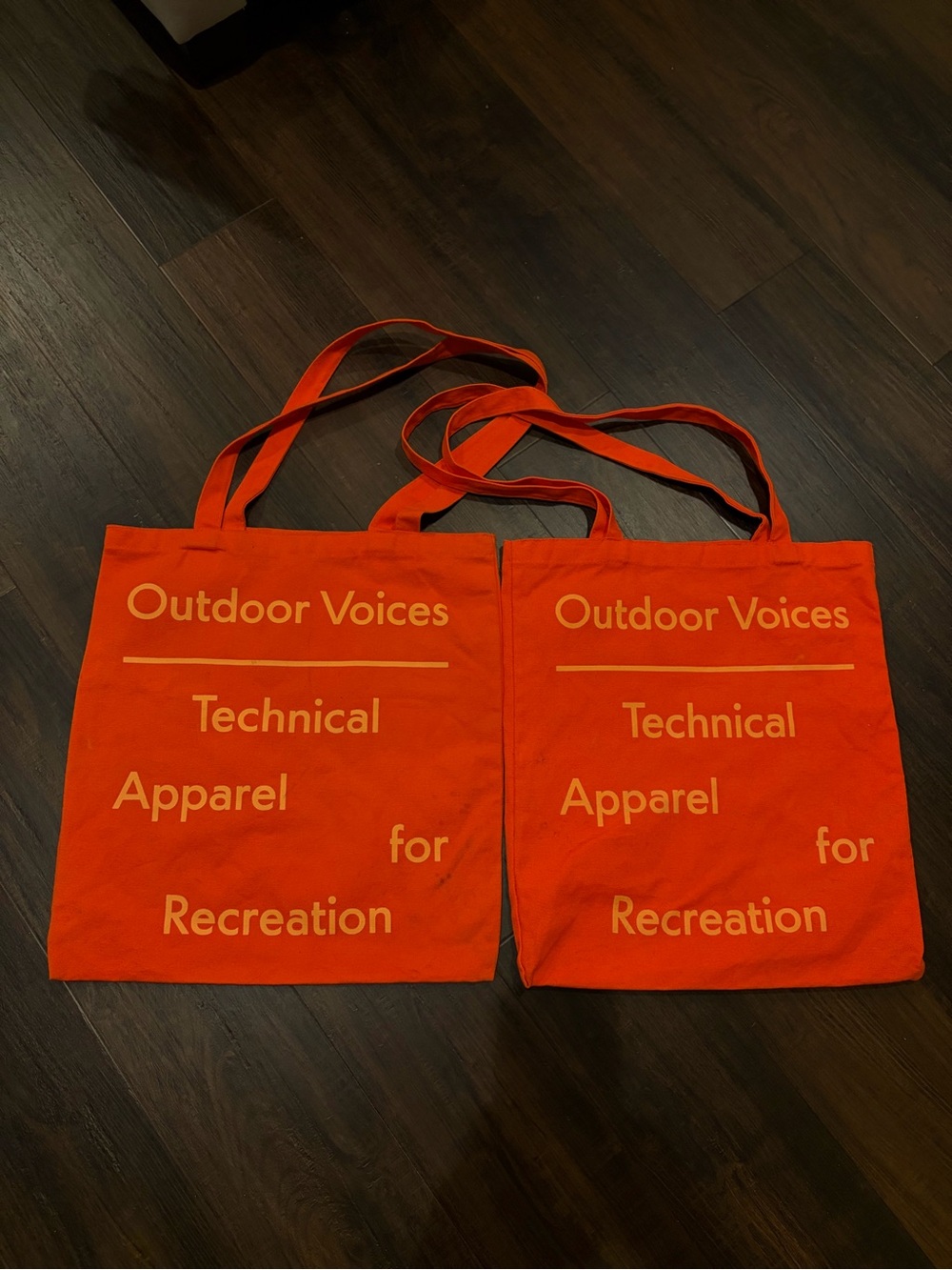 Outdoor Voices Houston Tote Bags Set of 2 Orange Technical Apparel